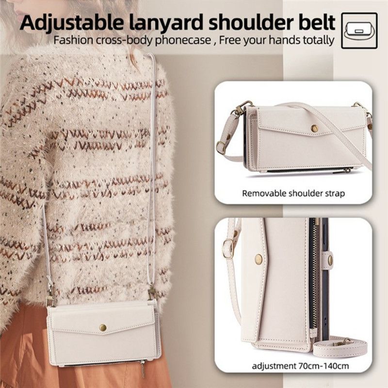 Pokrowce Xiaomi 17 Portfel Z Paskiem Na Ramię I Smyczką