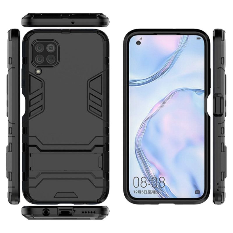 Etui Huawei P40 Lite Czerwony Czarny Wyjątkowo Wytrzymały Język Etui Ochronne