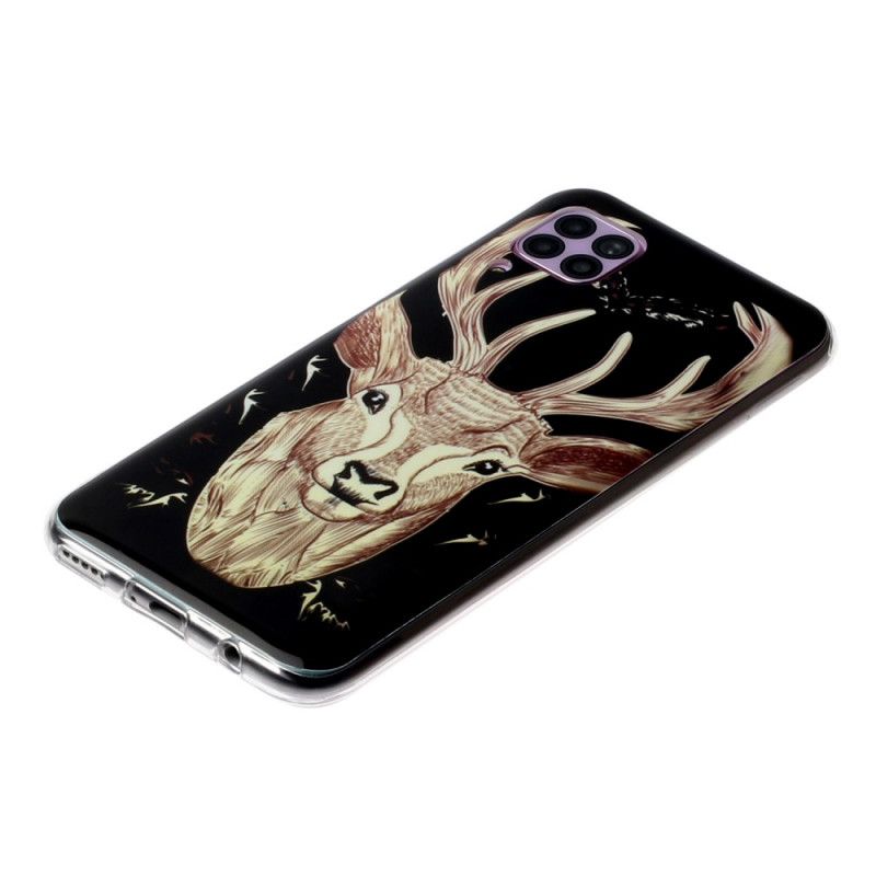 Etui Huawei P40 Lite Majestatyczny Fluorescencyjny Jeleń Etui Ochronne