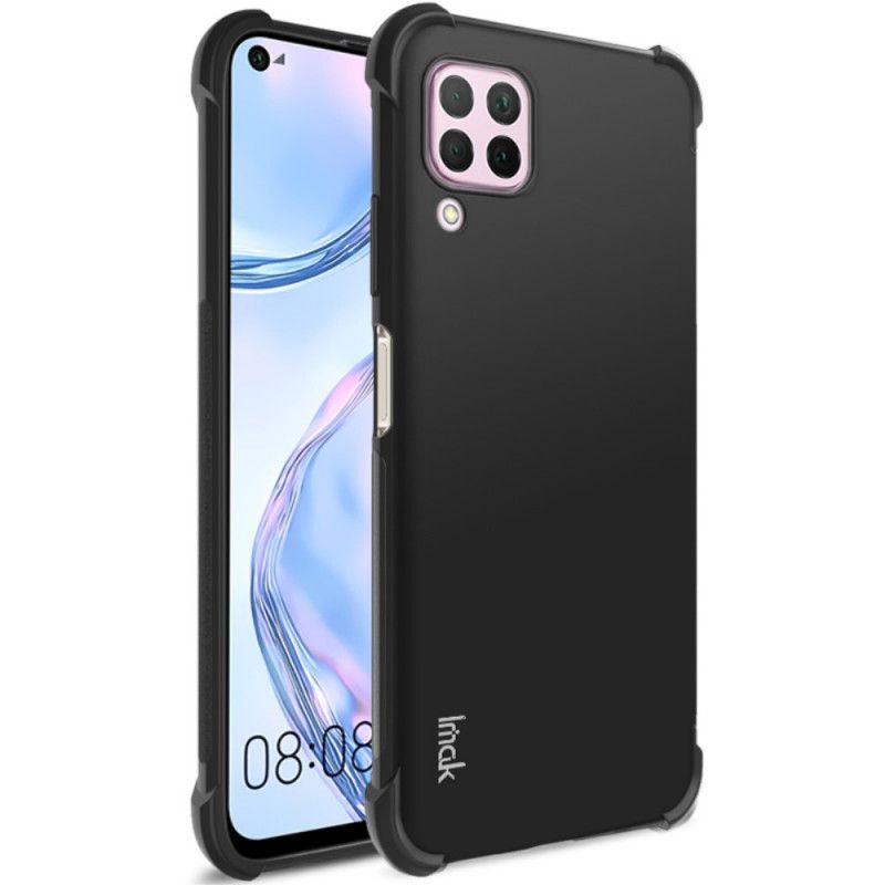 Etui Huawei P40 Lite Szary Czarny Elastyczny Silikon Imak Etui Ochronne