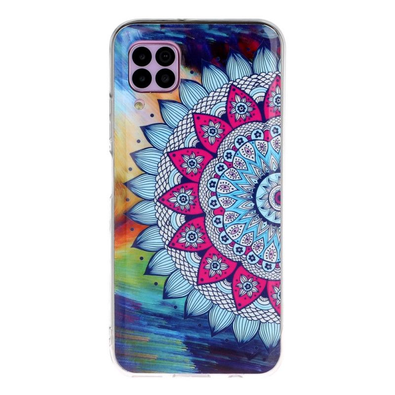 Futerały Huawei P40 Lite Etui na Telefon Fluorescencyjna Sowa Mandala