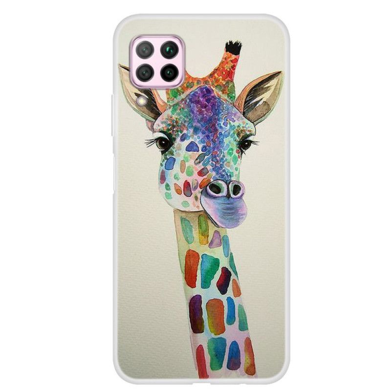 Futerały Huawei P40 Lite Etui na Telefon Kolorowa Żyrafa