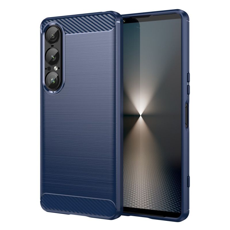 Etui Do Sony Xperia 1 Vii Szczotkowane Włókno Węglowe