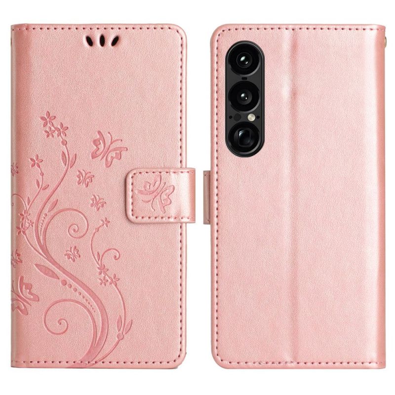 Etui Folio Do Sony Xperia 1 Vii Kwiatowe Wzory