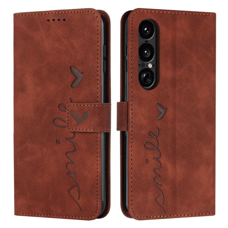 Etui Folio Do Sony Xperia 1 Vii Uśmiech