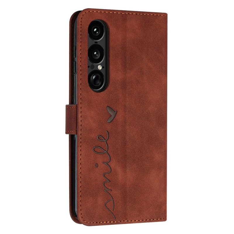 Etui Folio Do Sony Xperia 1 Vii Uśmiech