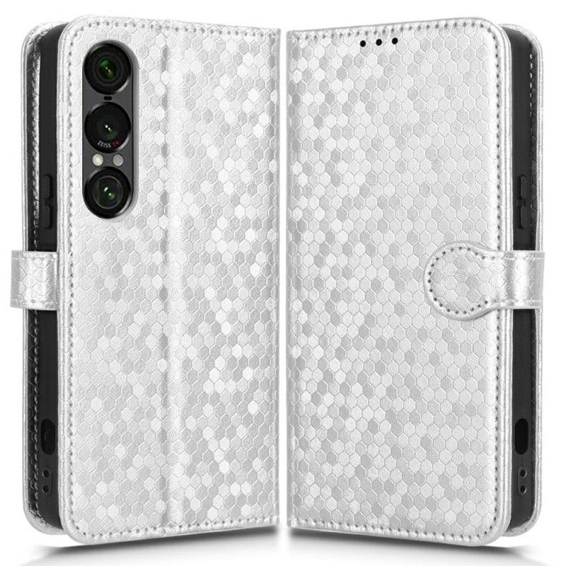 Etui Folio Sony Xperia 1 Vii Błyszcząca Kropki