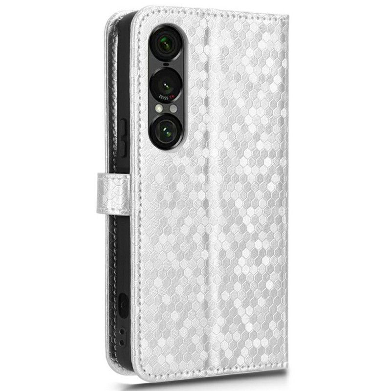 Etui Folio Sony Xperia 1 Vii Błyszcząca Kropki