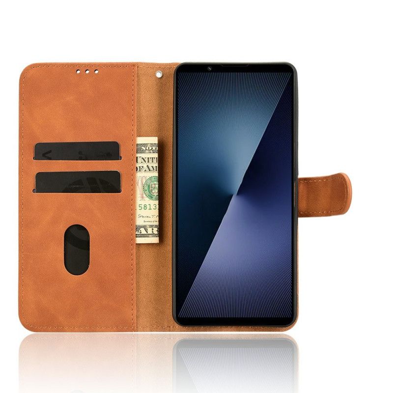 Etui Folio Sony Xperia 1 Vii Efekt Zamszu Etui Ochronne