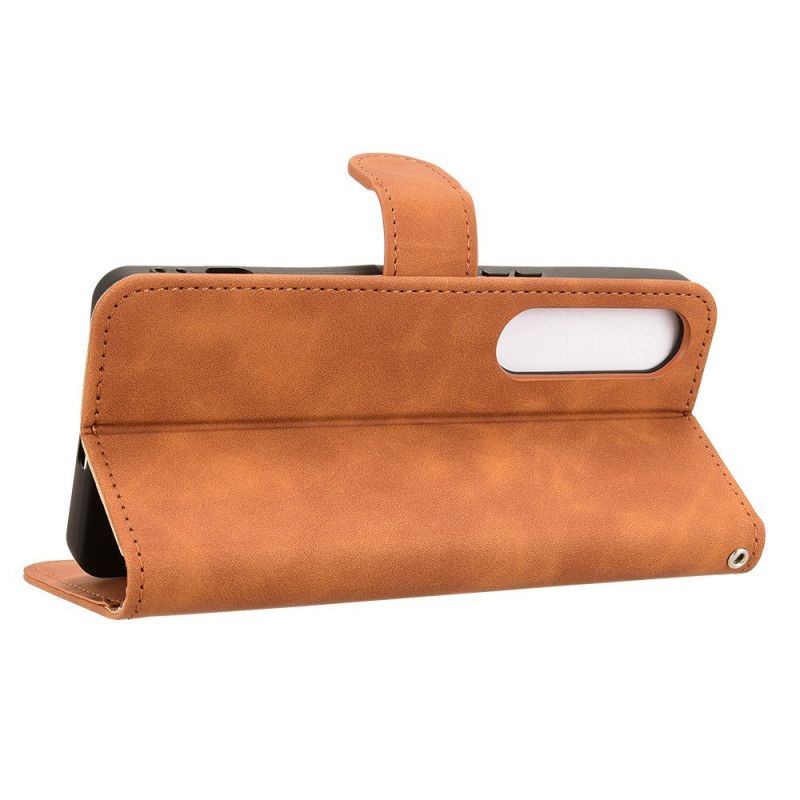 Etui Folio Sony Xperia 1 Vii Efekt Zamszu Etui Ochronne