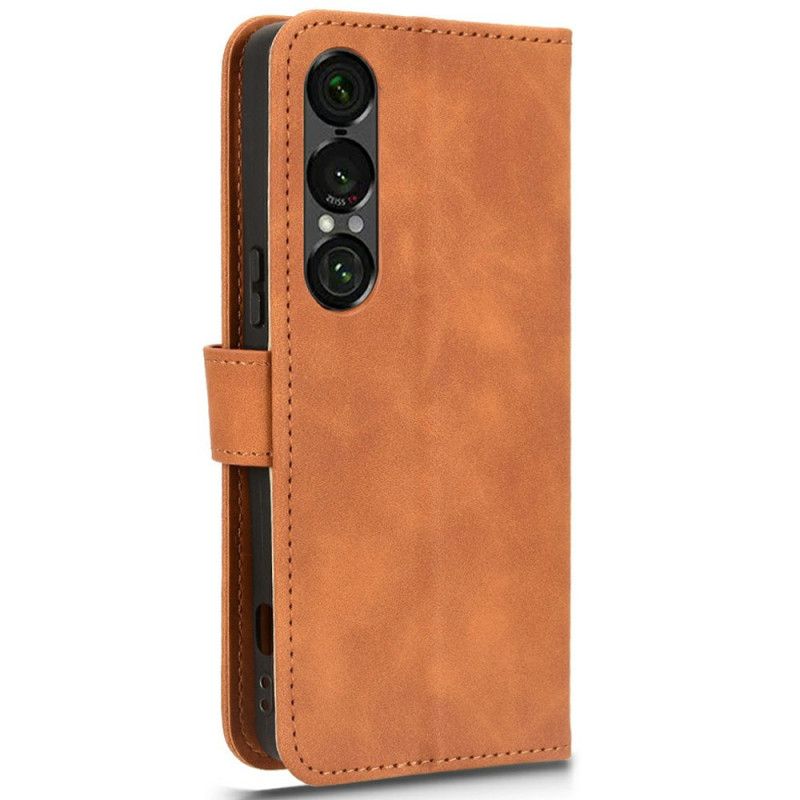 Etui Folio Sony Xperia 1 Vii Efekt Zamszu Etui Ochronne