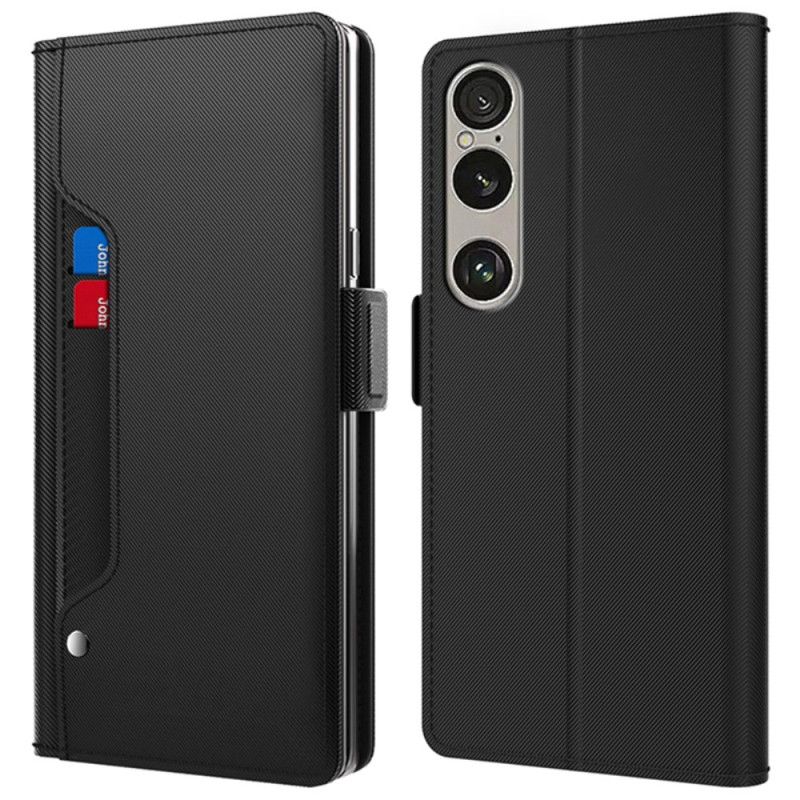 Etui Folio Sony Xperia 1 Vii Lustro I Uchwyt Na Karty Etui Ochronne