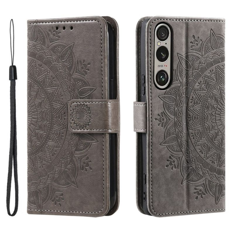 Etui Folio Sony Xperia 1 Vii Mandala Sun Etui Ochronne