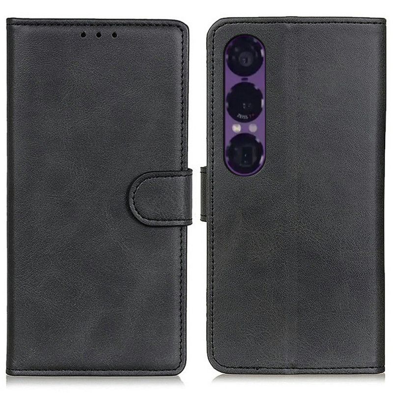 Etui Folio Sony Xperia 1 Vii Matowa Skóra Syntetyczna Etui Ochronne