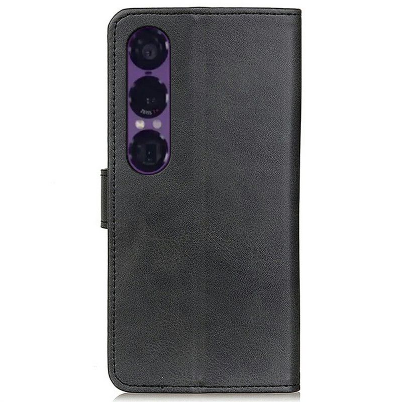 Etui Folio Sony Xperia 1 Vii Matowa Skóra Syntetyczna Etui Ochronne