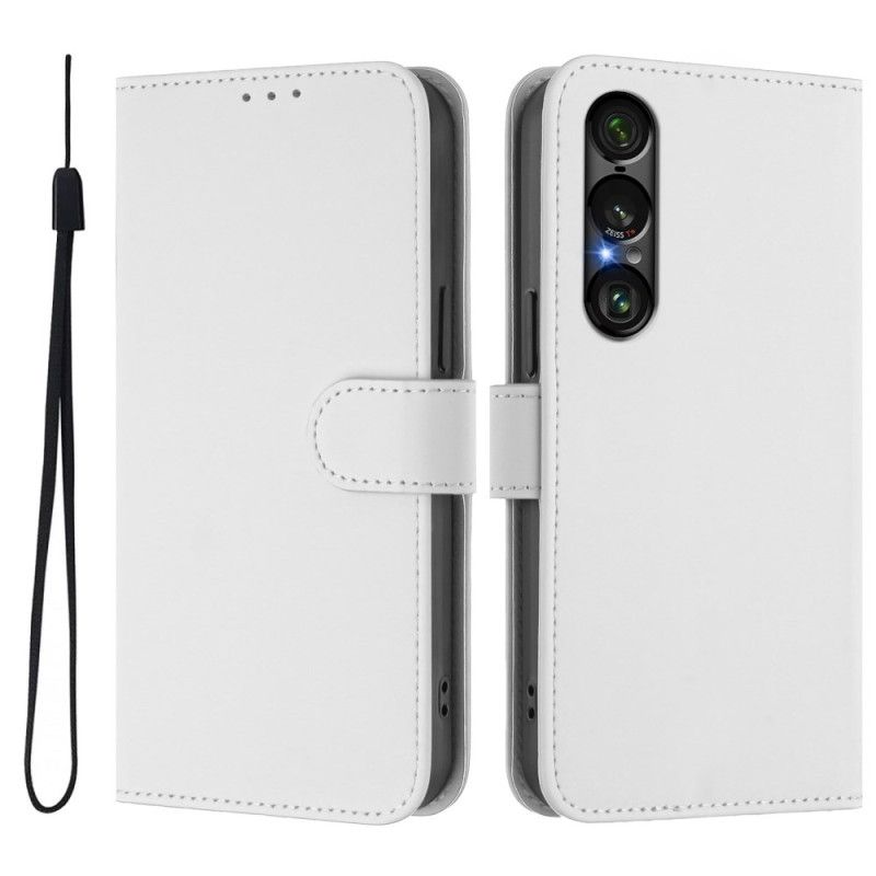 Etui Folio Sony Xperia 1 Vii Monochromatyczny Etui Ochronne
