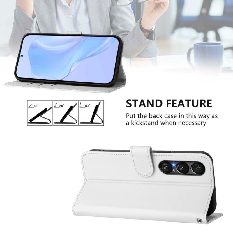 Etui Folio Sony Xperia 1 Vii Monochromatyczny Etui Ochronne