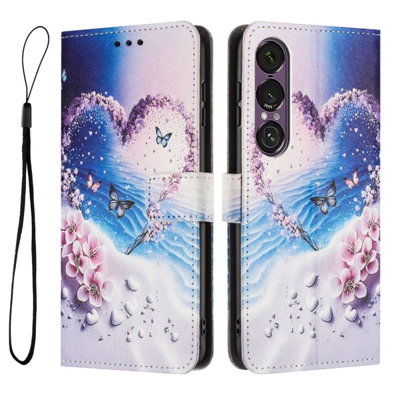 Etui Folio Sony Xperia 1 Vii Motyl I Serce