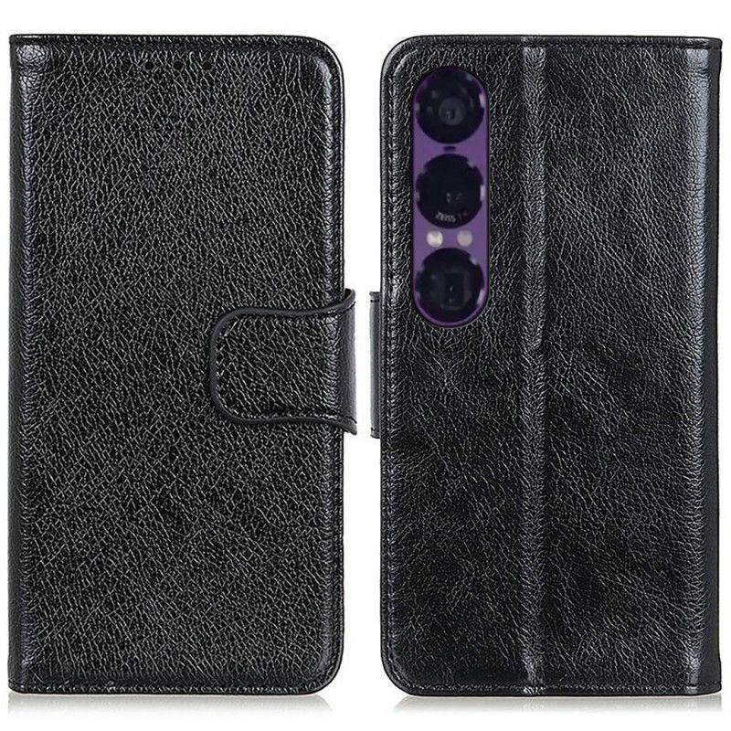 Etui Folio Sony Xperia 1 Vii Tekstura Nappa Etui Ochronne