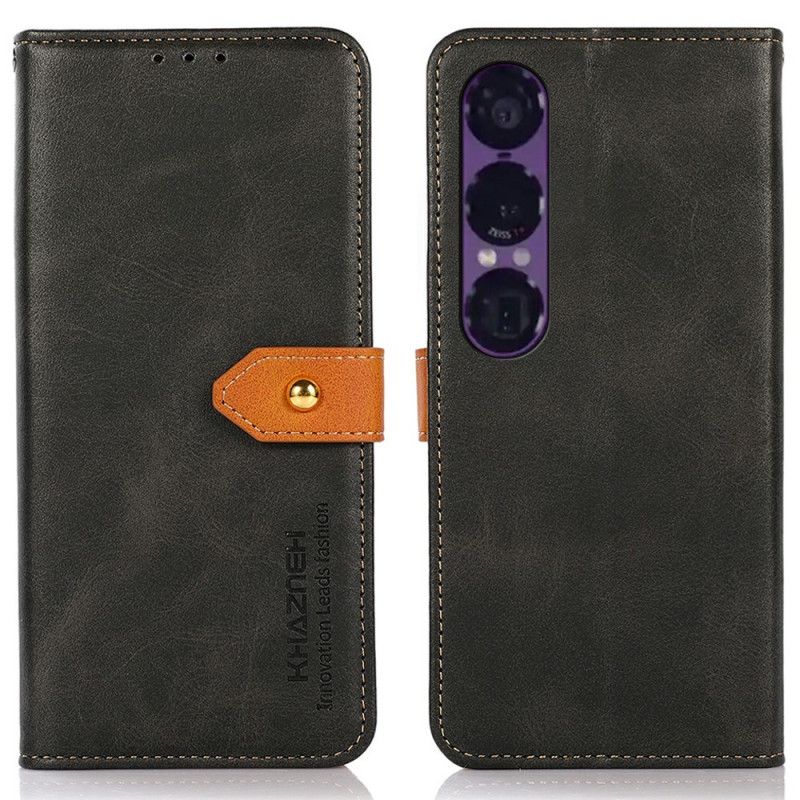 Etui Folio Sony Xperia 1 Vii Złote Zapięcie Khazneh