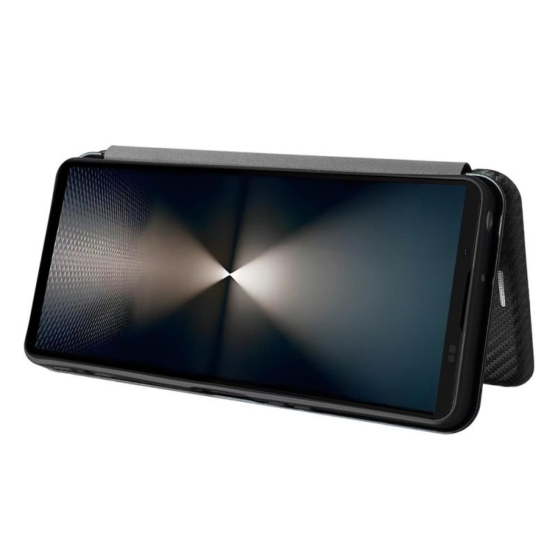 Flip Kotelot Do Sony Xperia 1 Vii Włókno Węglowe
