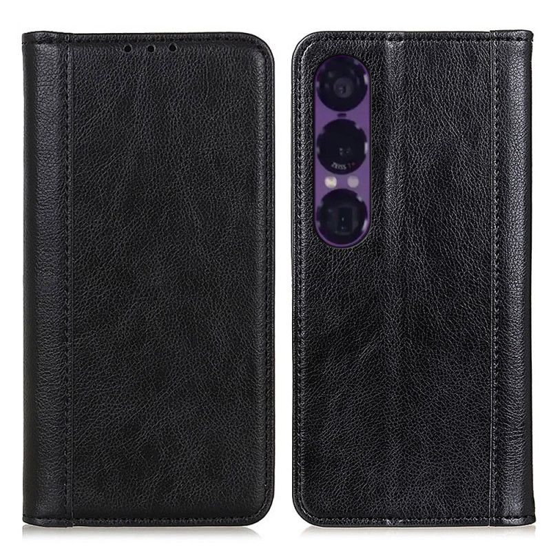 Flip Kotelot Sony Xperia 1 Vii Etui Na Telefon Skóra Dwoinowa