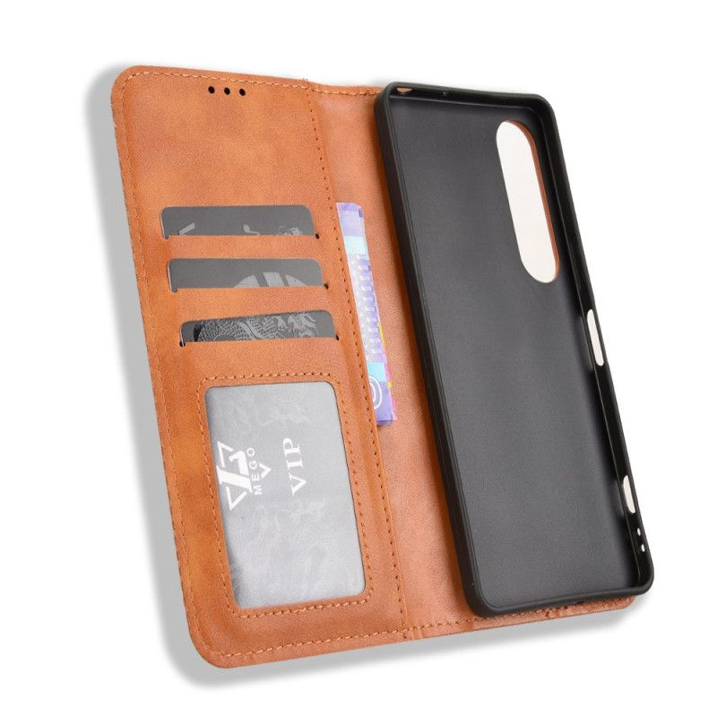 Flip Kotelot Sony Xperia 1 Vii Ramka W Stylu Vintage