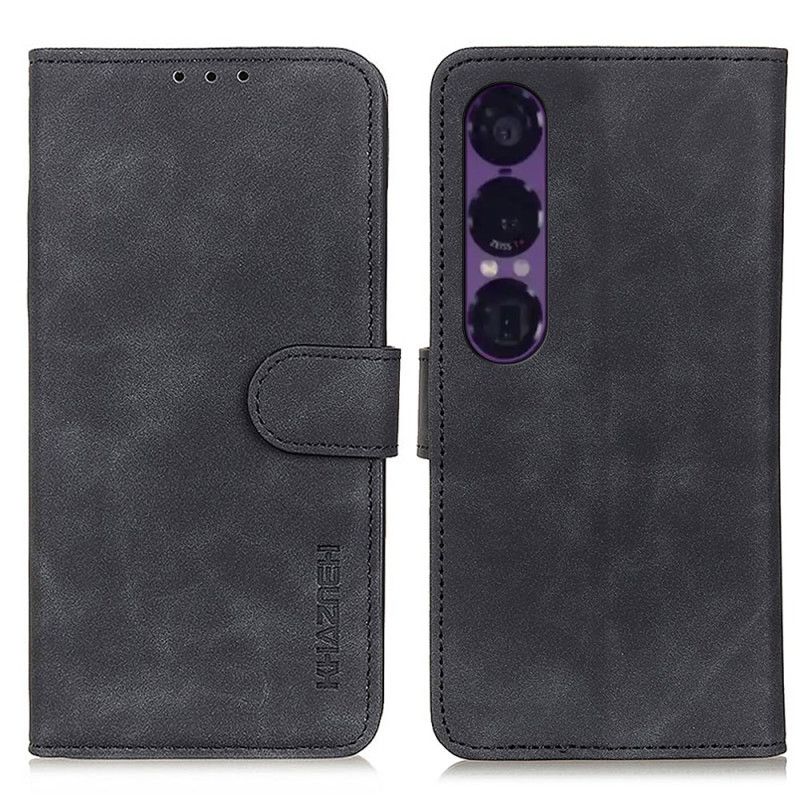 Obudowa Sony Xperia 1 Vii Etui Na Telefon Khazneh Z Efektem Skóry Vintage