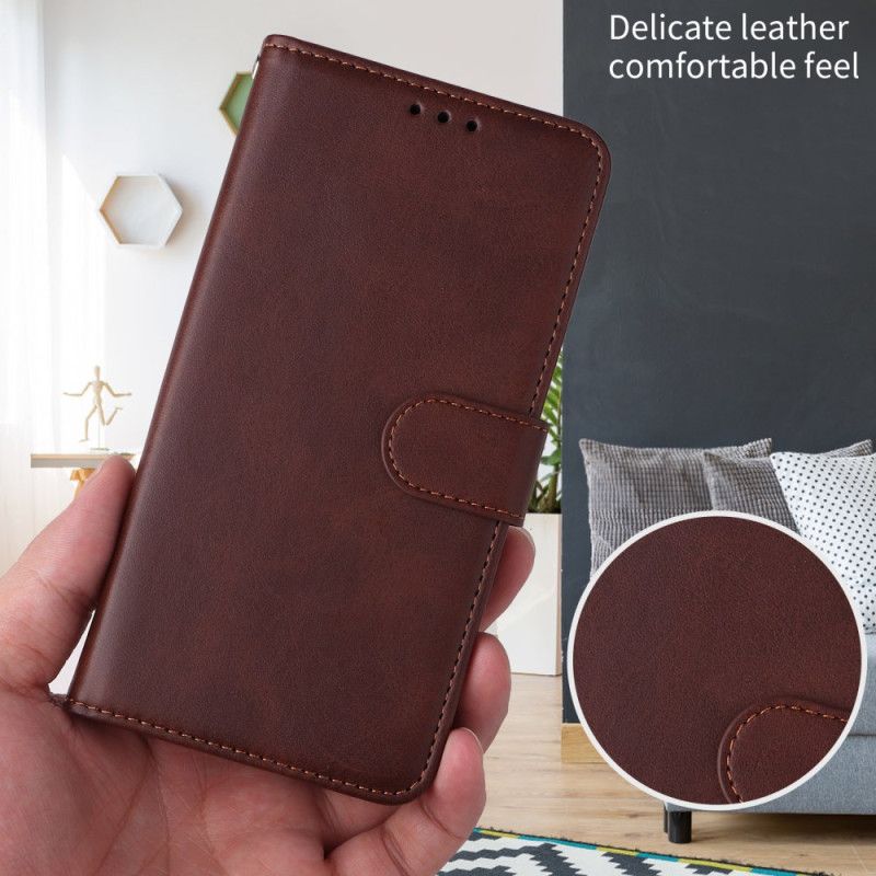 Skórzany Futerał Sony Xperia 1 Vii Etui Na Telefon Gładka Skóra Syntetyczna