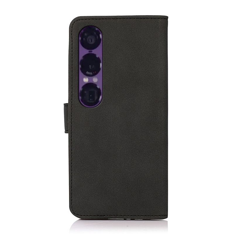 Skórzany Futerał Sony Xperia 1 Vii Etui Na Telefon Wzór Khazneh