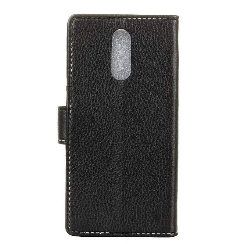 Etui Folio OnePlus 8 Biały Widoczne Szwy Liczi Etui Ochronne