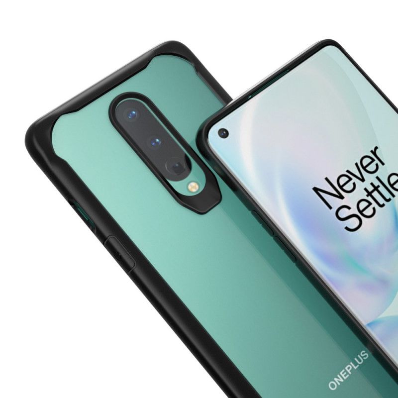 Futerały OnePlus 8 Czerwony Czarny Hybrydowe Fazowane Krawędzie