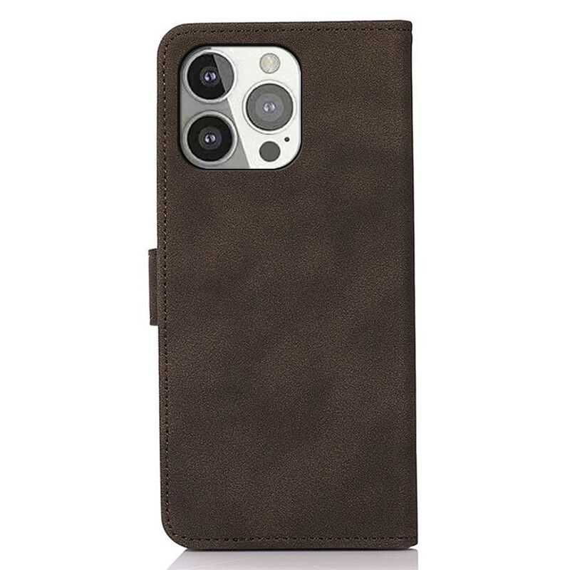 Etui Folio Iphone 13 Pro Efekt Skóry Moda Khazneh
