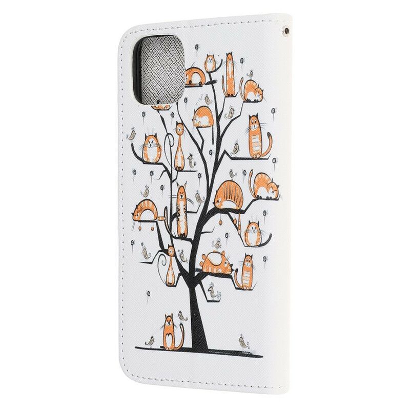 Etui Folio Iphone 13 Pro Funky Cats Strappy Etui Ochronne