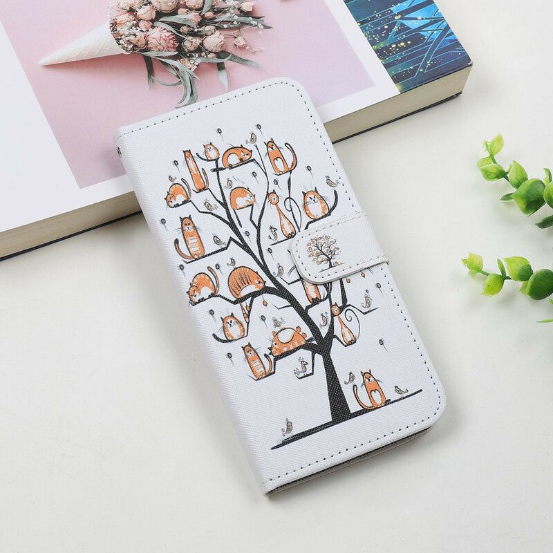 Etui Folio Iphone 13 Pro Funky Cats Strappy Etui Ochronne