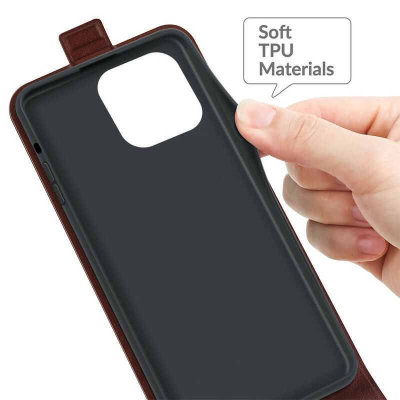 Etui Folio Iphone 13 Pro Pionowa Klapa Z Efektem Skóry Etui Ochronne
