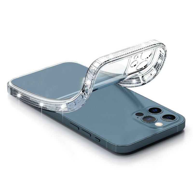 Etui Iphone 13 Pro Jasne Diamentowe Krawędzie Etui Ochronne