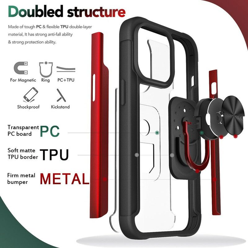 Etui Iphone 13 Pro Metalowy Uchwyt Na Pierścionek Etui Ochronne