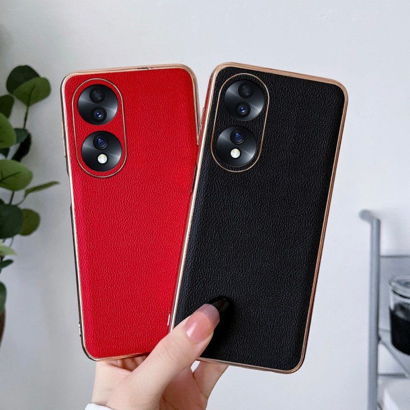 Etui do Honor 70 Elegancja Z Prawdziwej Skóry