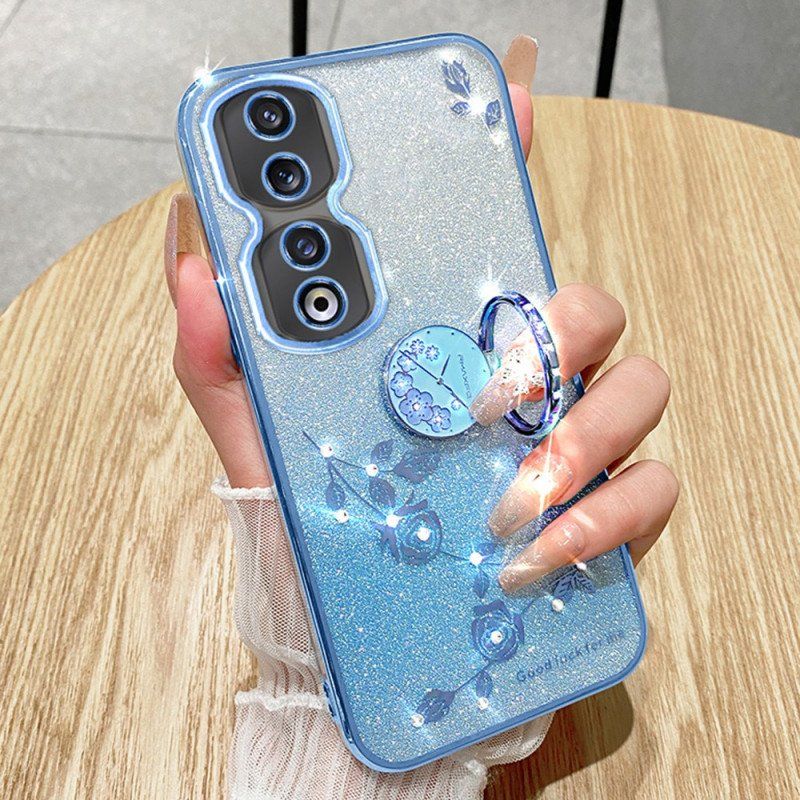 Etui do Honor 90 Pro Brokat I Wsparcie Bez Użycia Rąk