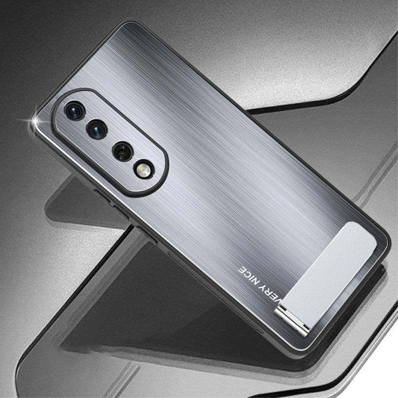 Etui do Honor 90 Pro Szczotkowany Stop Aluminium Ze Wspornikiem