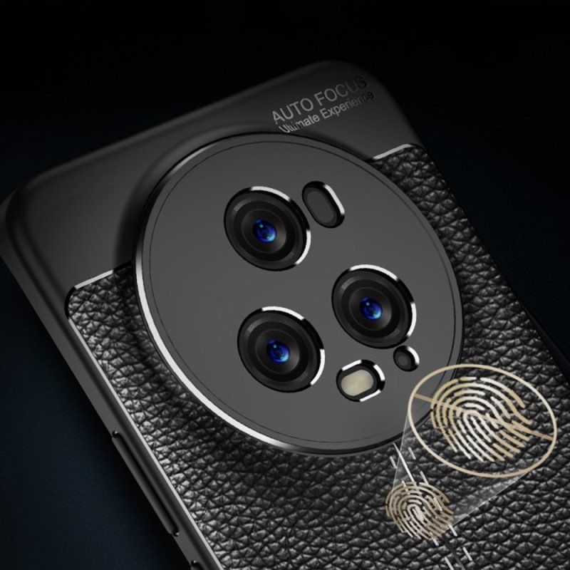 Etui do Honor Magic 5 Pro Efekt Skóry Liczi Z Podwójną Linią