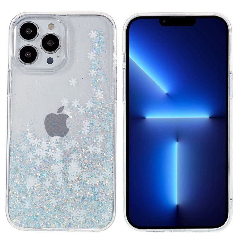 Etui do iPhone 14 Pro Cekiny Płatki
