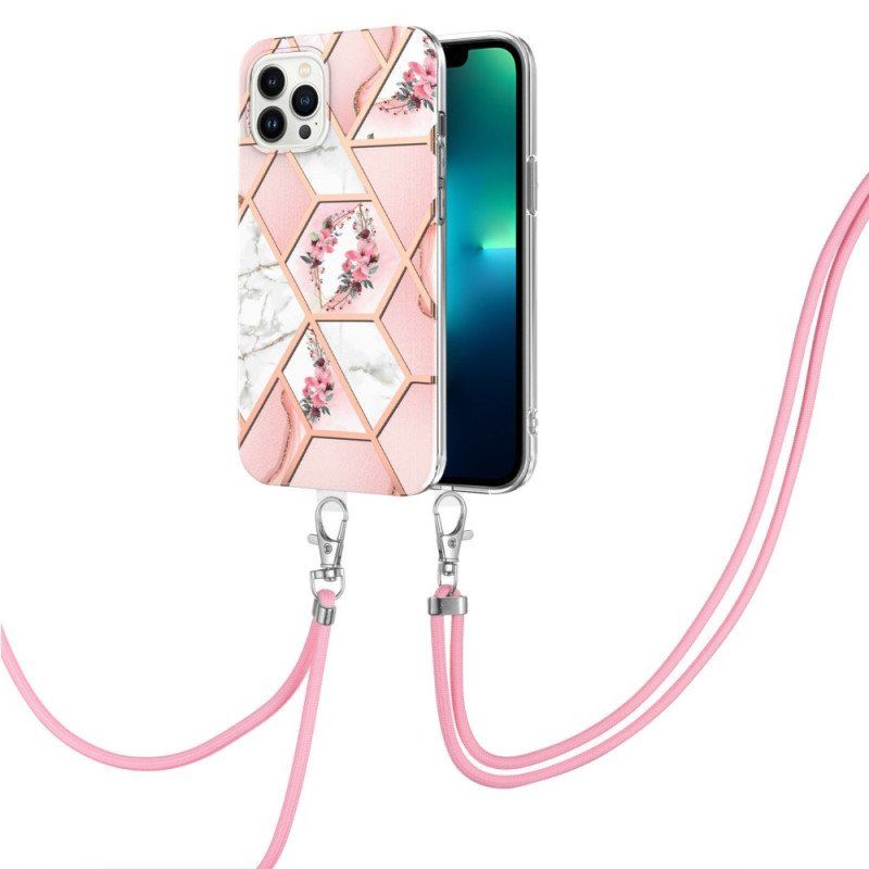 Etui do iPhone 15 Pro Max ze Sznurkiem Ze Sznurkiem Kwiatowym