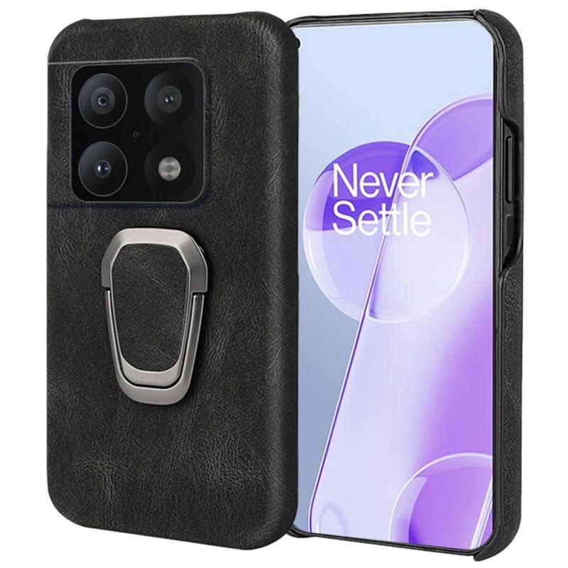 Etui do OnePlus 10 Pro 5G Pierścień Z Efektem Skóry — Wsparcie Nowych Kolorów