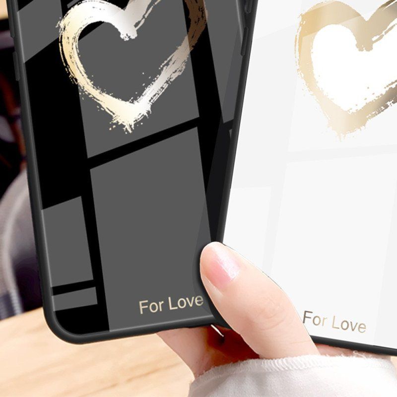 Etui do OnePlus 11 5G Serce Ze Szkła Hartowanego