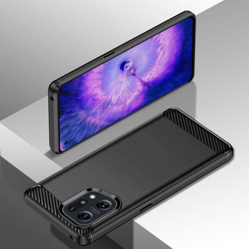 Etui do Oppo Find X5 Szczotkowane Włókno Węglowe