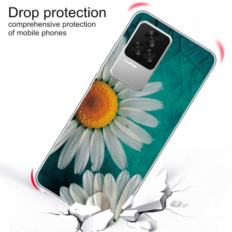 Etui do Poco F4 Kwiaty