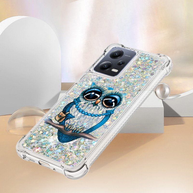 Etui do Poco X5 5G Cekiny Panna Sowa