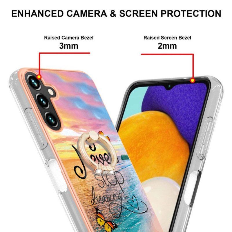 Etui do Samsung Galaxy A13 5G / A04s Pierścień Wsparcia Nigdy Nie Przestawaj Marzyć